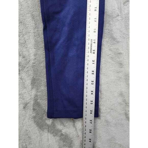 NEW True Love USA High Waist Slim Fit Zipper Hem Pants Size M Blue Black Stretch - Picture 11 of 13